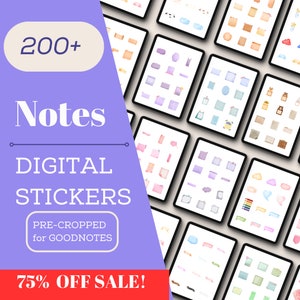 200+ Digital Goodnotes Sticker, Sticky Notes PNG , PNG Digital Stickers, Goodnotes Planner, PNG Digital Sticker Kit, Note Page Kit, Clipart