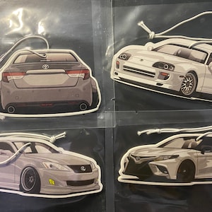 TOYOTA Group Cars Air Freshener ( Camry, Lexus IS, Classic Supra, Corolla )