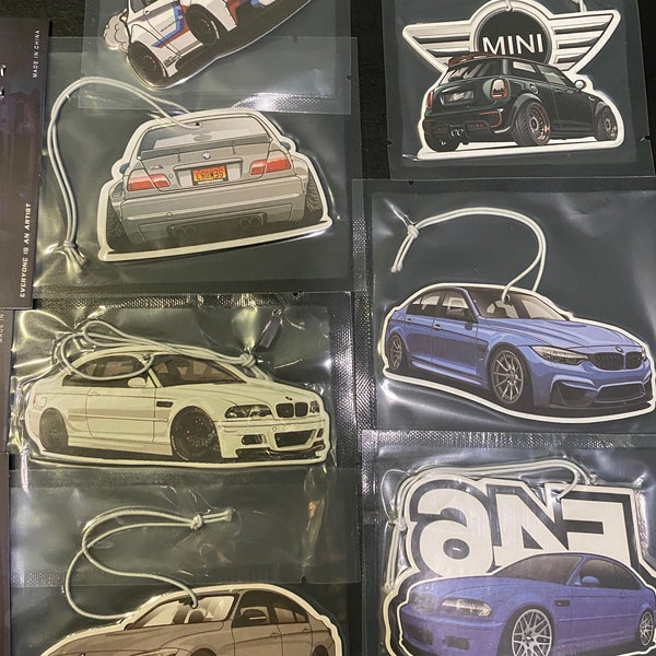 BMW Cars Air Freshener (E46, F30, F80, M3 YAS MARINA, classic M3, I8, Mini )