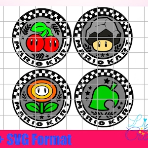 Mario Kart 4 Grand Prix Cup Emblematy PNG + SVG Kolorowe warstwy i kontury
