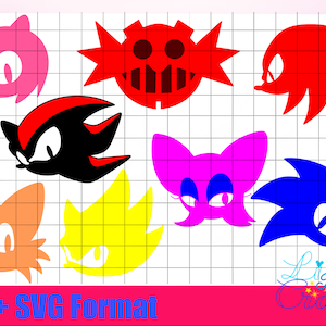 Sonic, Knuckles, Tails, Amy, Rouge, Shadow, Eggman, Super Sonic Emblem ...