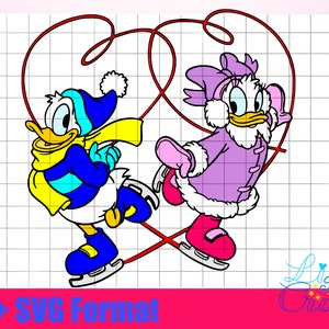 Ice Skating Mickey Mouse Minnie Mouse Donald Duck Daisy Duck, Christmas ...