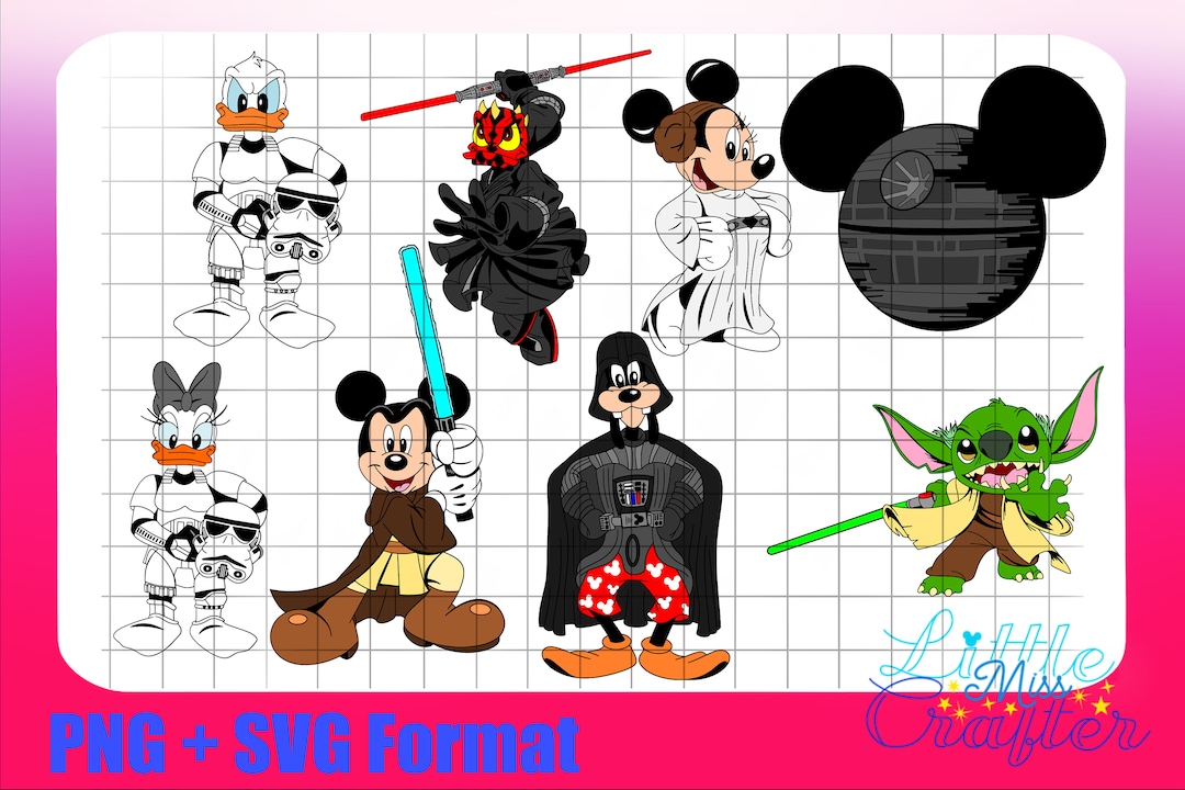 8 Star Wars Mickey, Minnie, Mouse, Donald, Daisy, Duck, Goofy