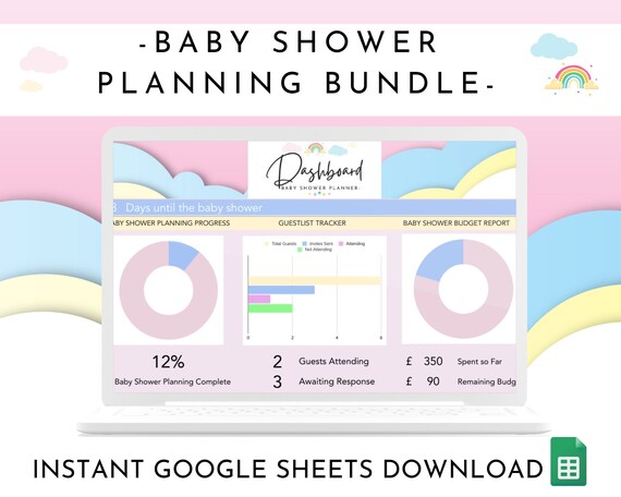 Baby Shower Planner Bundle: Google Sheets + Printables (Instant Download)