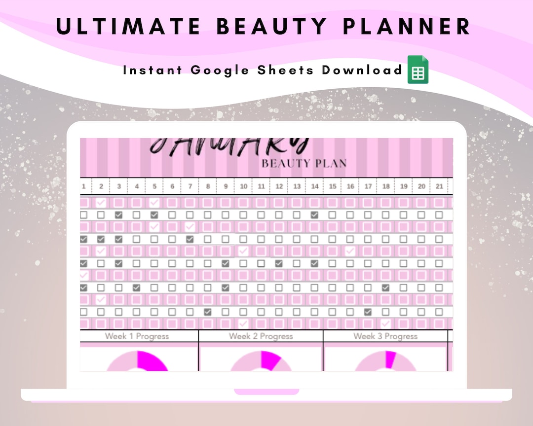 Beauty Routine Planner- Habit Tracker, Beauty Planning + Inventory ...