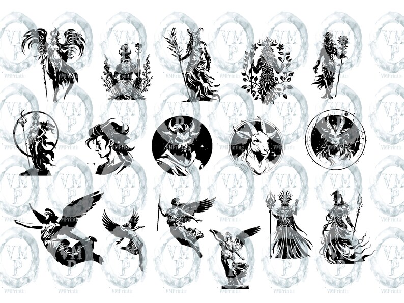Greek Gods Icon Bundle – Mythology Clipart, SVG & PNG (commercial Use ...
