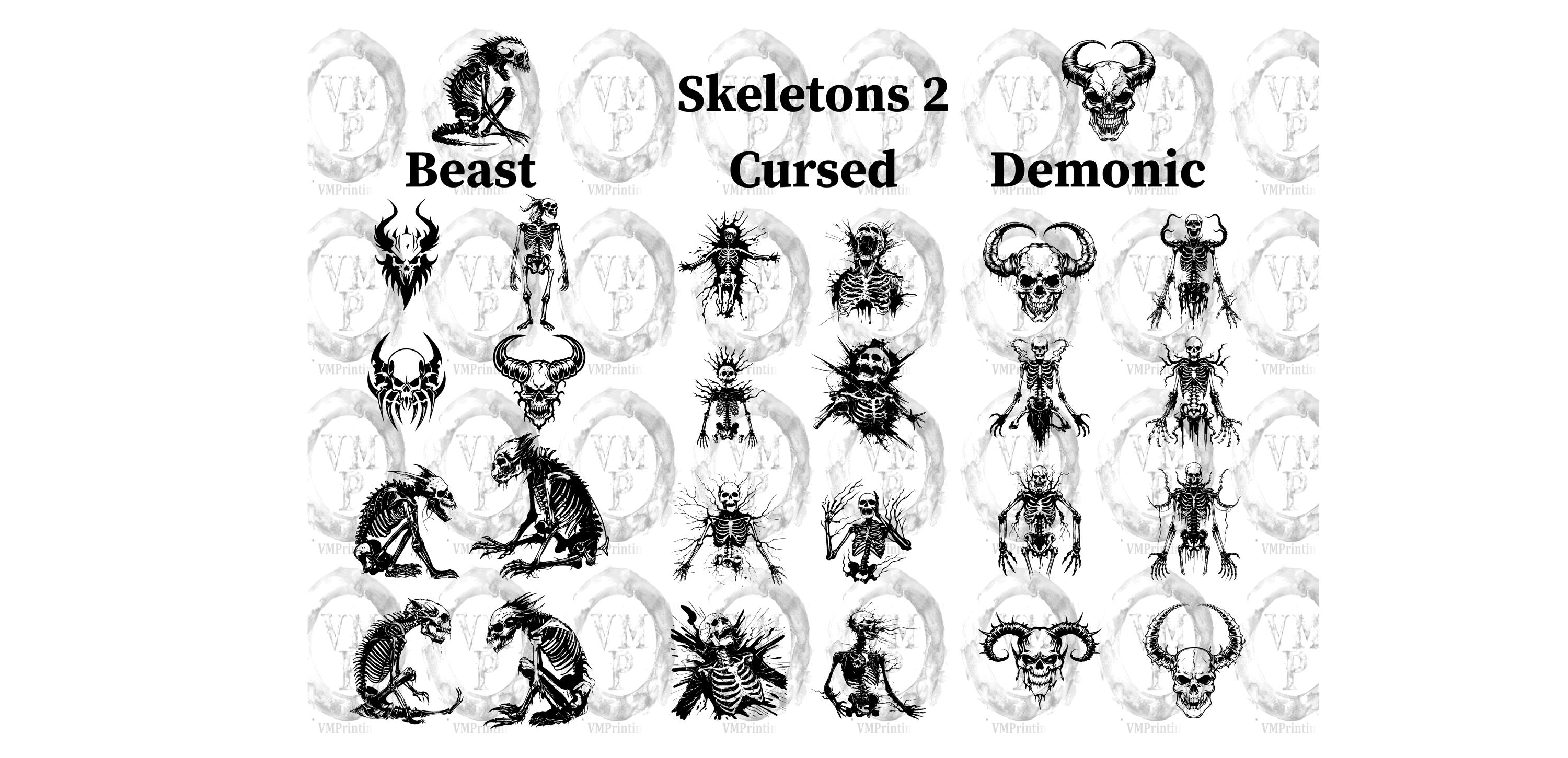 Skeleton Mist Icon SVG & PNG - Set of 192 Skeleton Icons Bundle - Demonic, Dragon, Viking ...