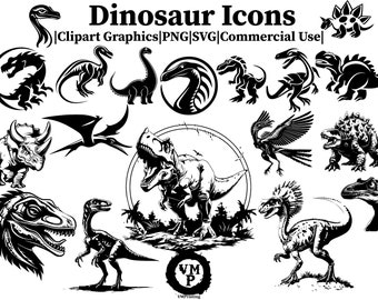 Dinosaur SVG Bundle, 240 T-Rex, Raptor, Triceratops and More