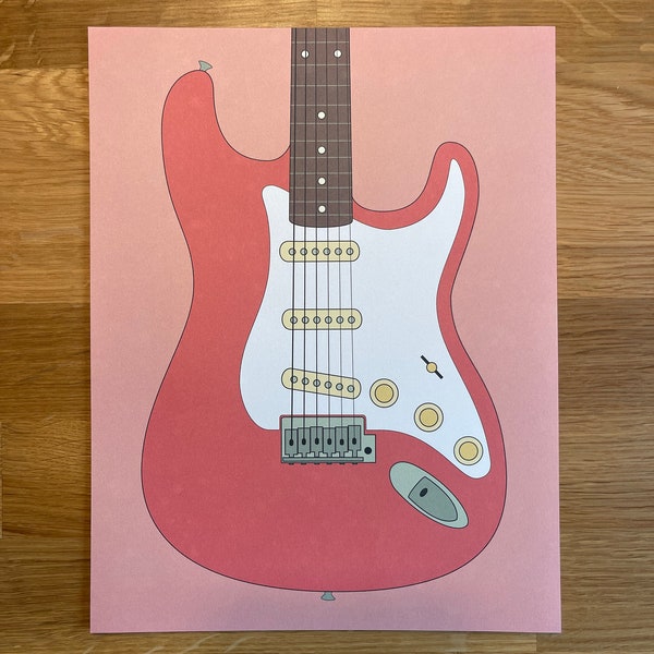 1957 Fender Stratocaster Poster - 8.5 x 11 Print