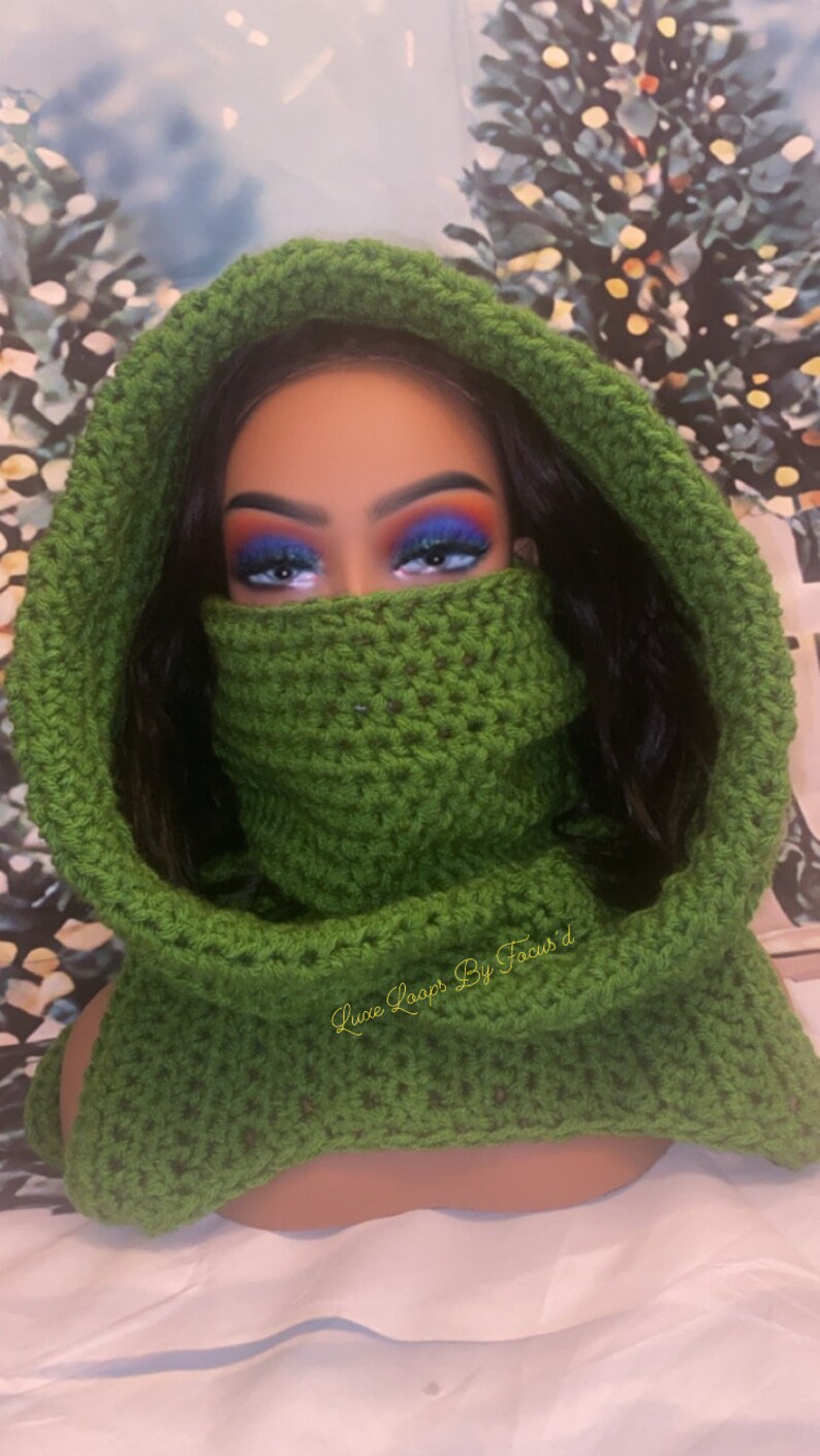 Matrixx Hood/ Crochet Hood With Satin Lining as Seen on Instagram and