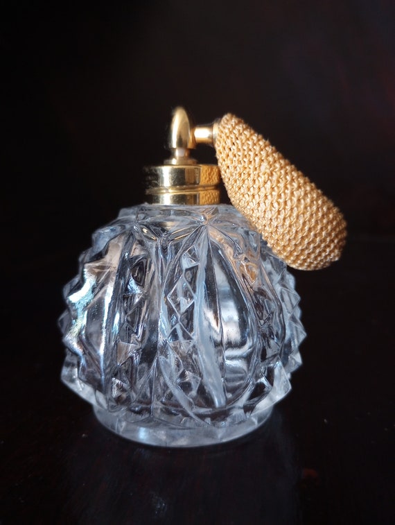 Vintage Crystal Lid Glass Perfume Bottles Antique Perfume -  Sweden