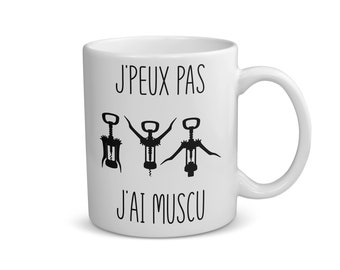 Mug en céramique, 330ml, J'peux pas j'ai muscu