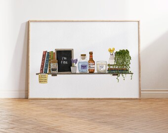 Evermore Shelf Art Print: Swiftie Spite Decor (Digital Download)