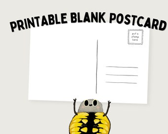 Printable Blank Postcard,Postcard Back Template,Cardstock Paper Letters,Kids Postcrossing,Teacher Letters Kids,Voters Cards,Handmade,Bundle