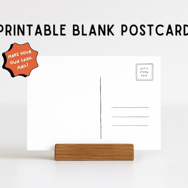 Postcard Back Design - Etsy