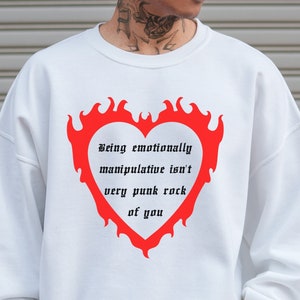 Heart Sweatshirt, Mental Health Sweatshirt, Positive Shirt, Emotional Sweatshirt, Oversized Sweatshirt, Positive Quote Shirt, Punk Shirt