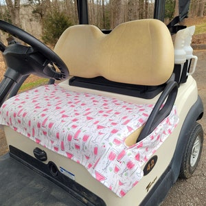 Golf cart seat cover in Time to Wine down golf cart seat blanket with terry cloth option seat cover golf accessories golf gift for mom