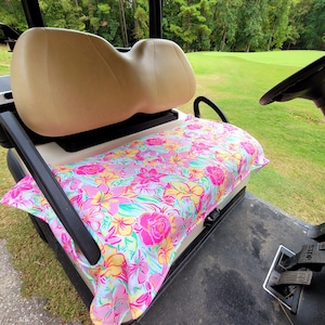 Golf cart seat cover in Lillie's in the lie golf cart seat blanket with or without terry cloth back reversible seat cover golf accessories