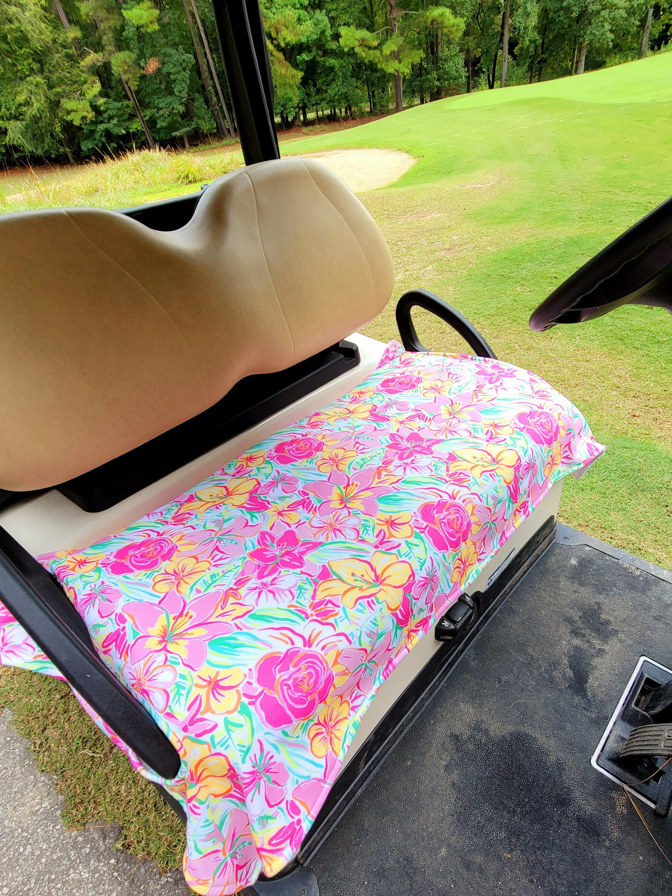 Golf Cart Seat Cover in Lillie's in the Lie Golf Cart Seat Blanket With