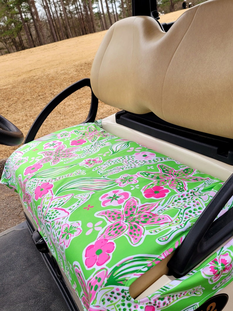 Golf Cart Seat Cover in Spotted on the Green Golf Cart Seat Blanket