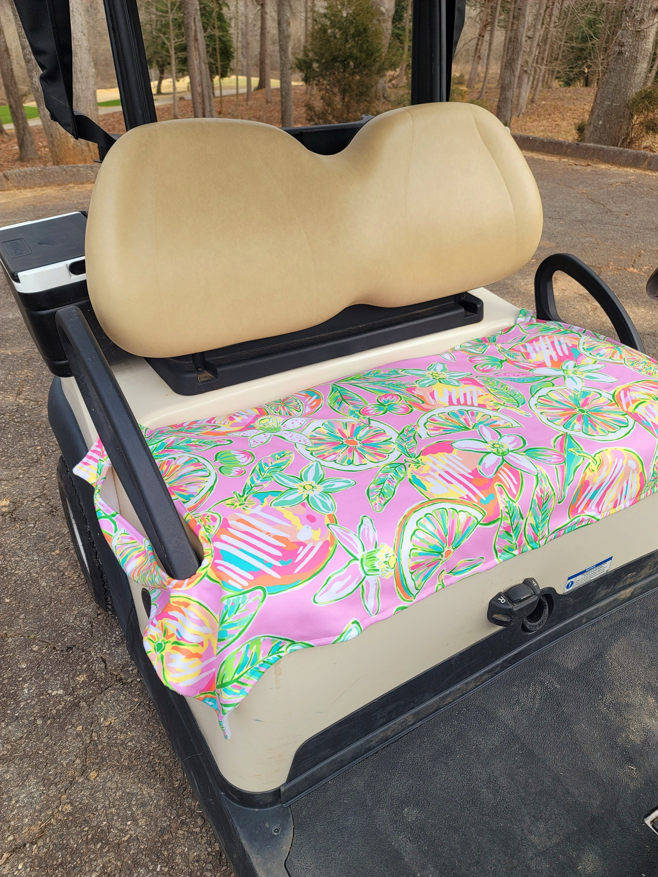 Golf Cart Seat Cover Limes on the Green Fleece Golf Cart Seat Blanket
