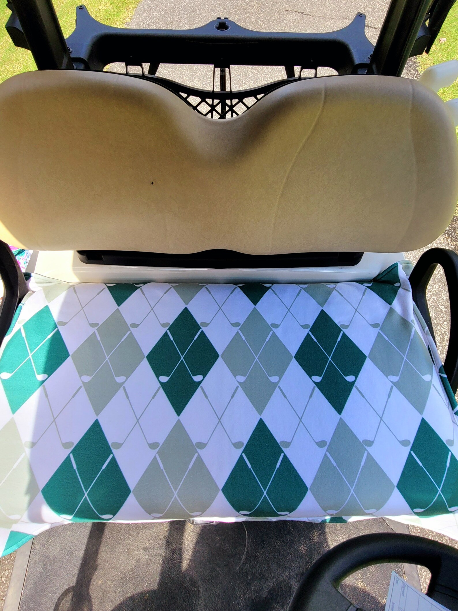 Golf Cart Seat Cover in Argyle Golf Clubs Golf Cart Seat Blanket With