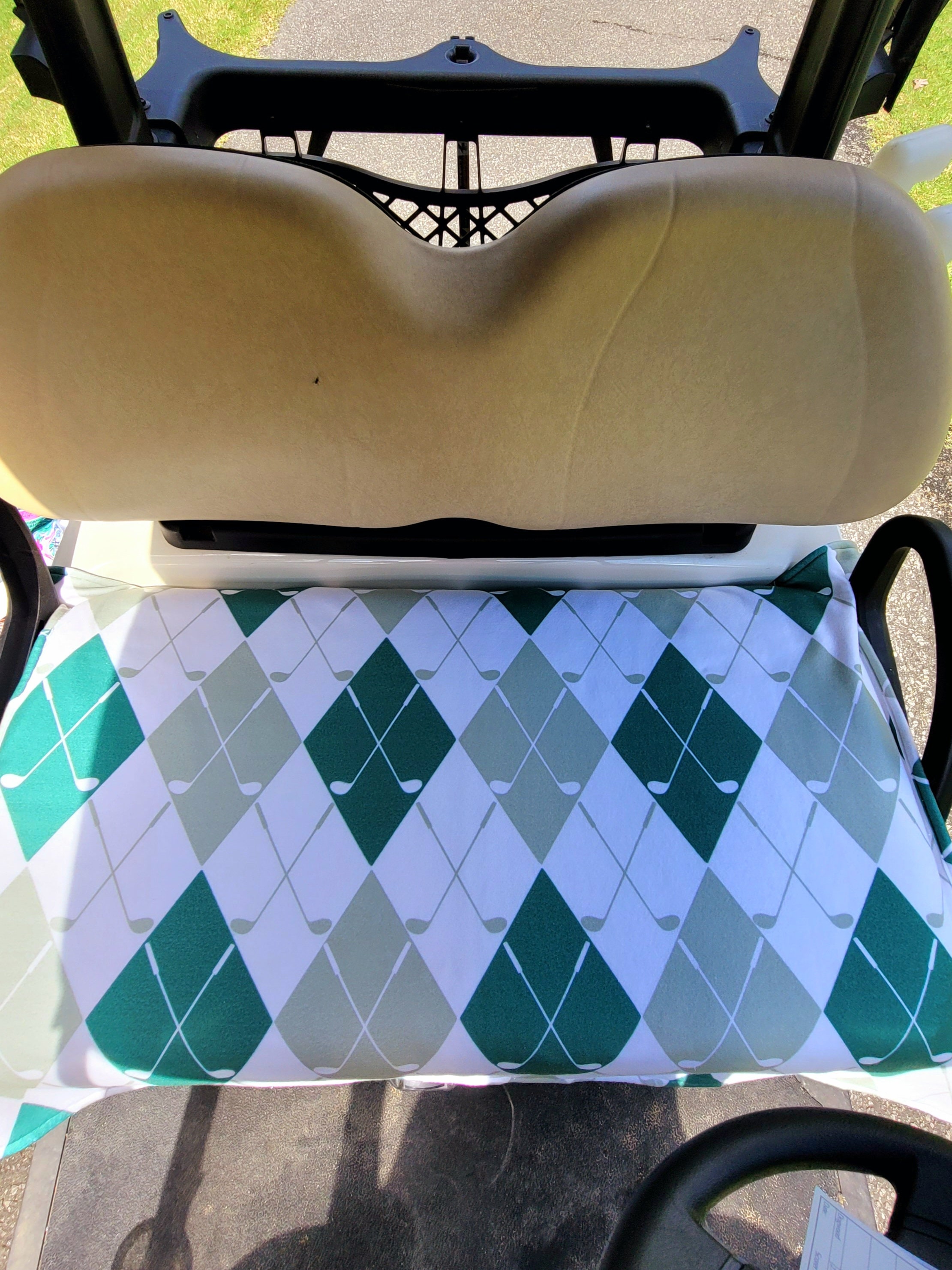 Golf Cart Seat Cover in Argyle Golf Clubs Golf Cart Seat Blanket With