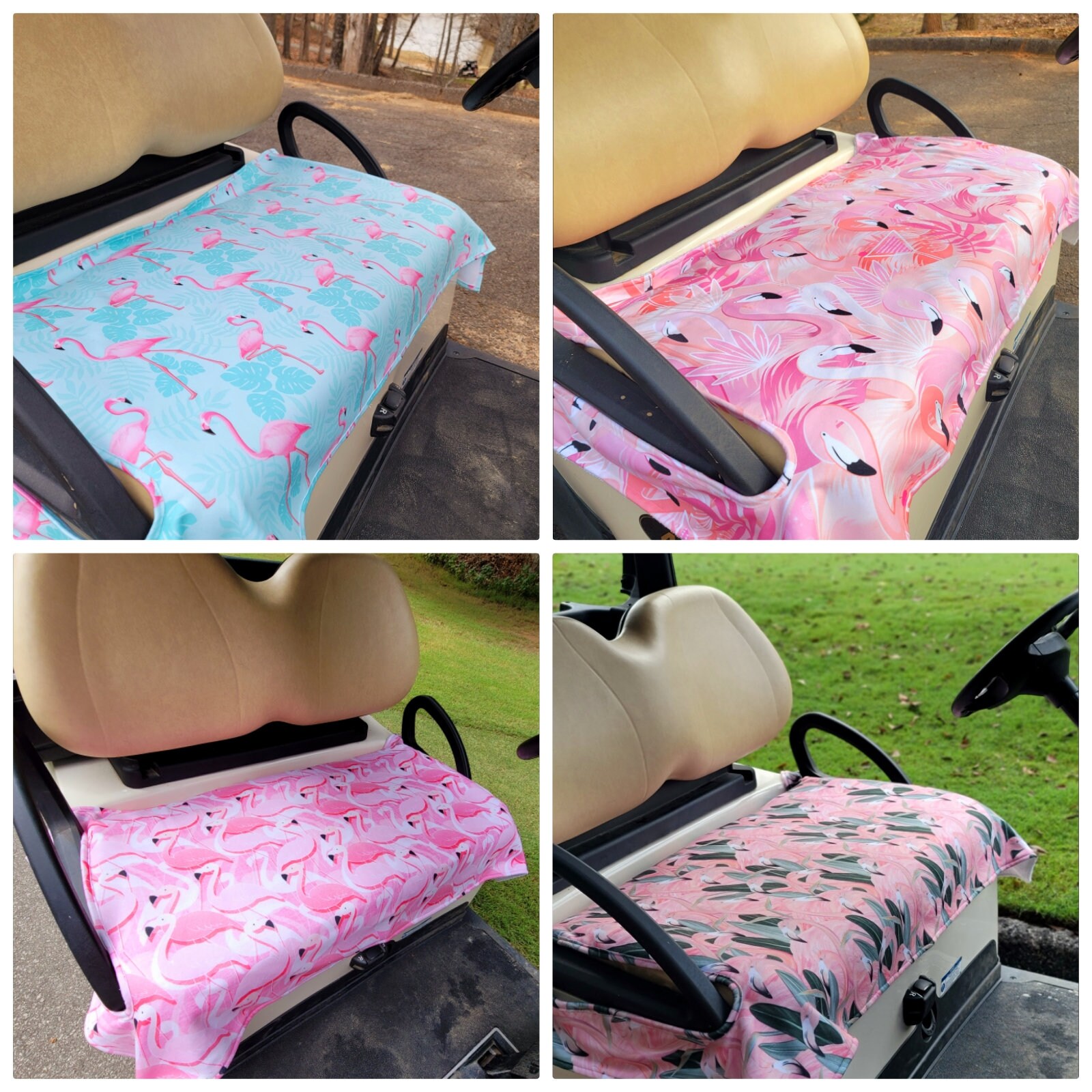 Golf Cart Seat Cover in Spotted on the Green Golf Cart Seat Blanket