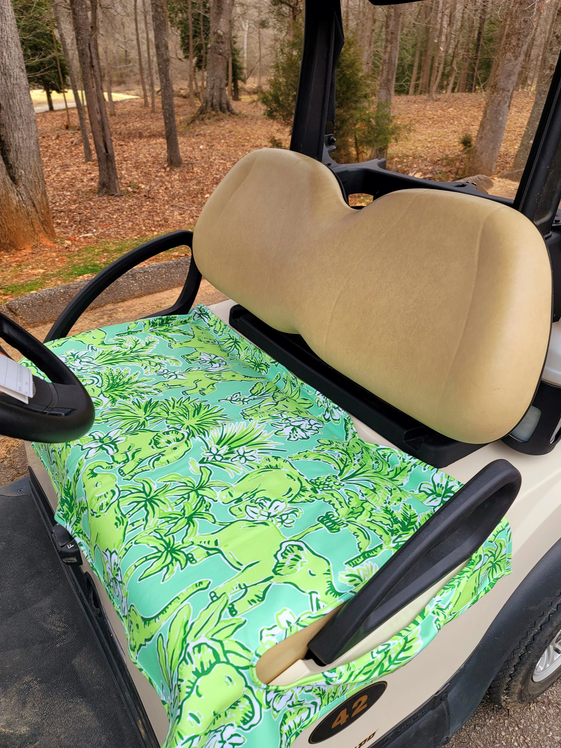 Golf Cart Seat Cover in Catch of the Day Fleece Golf Cart Seat Blanket