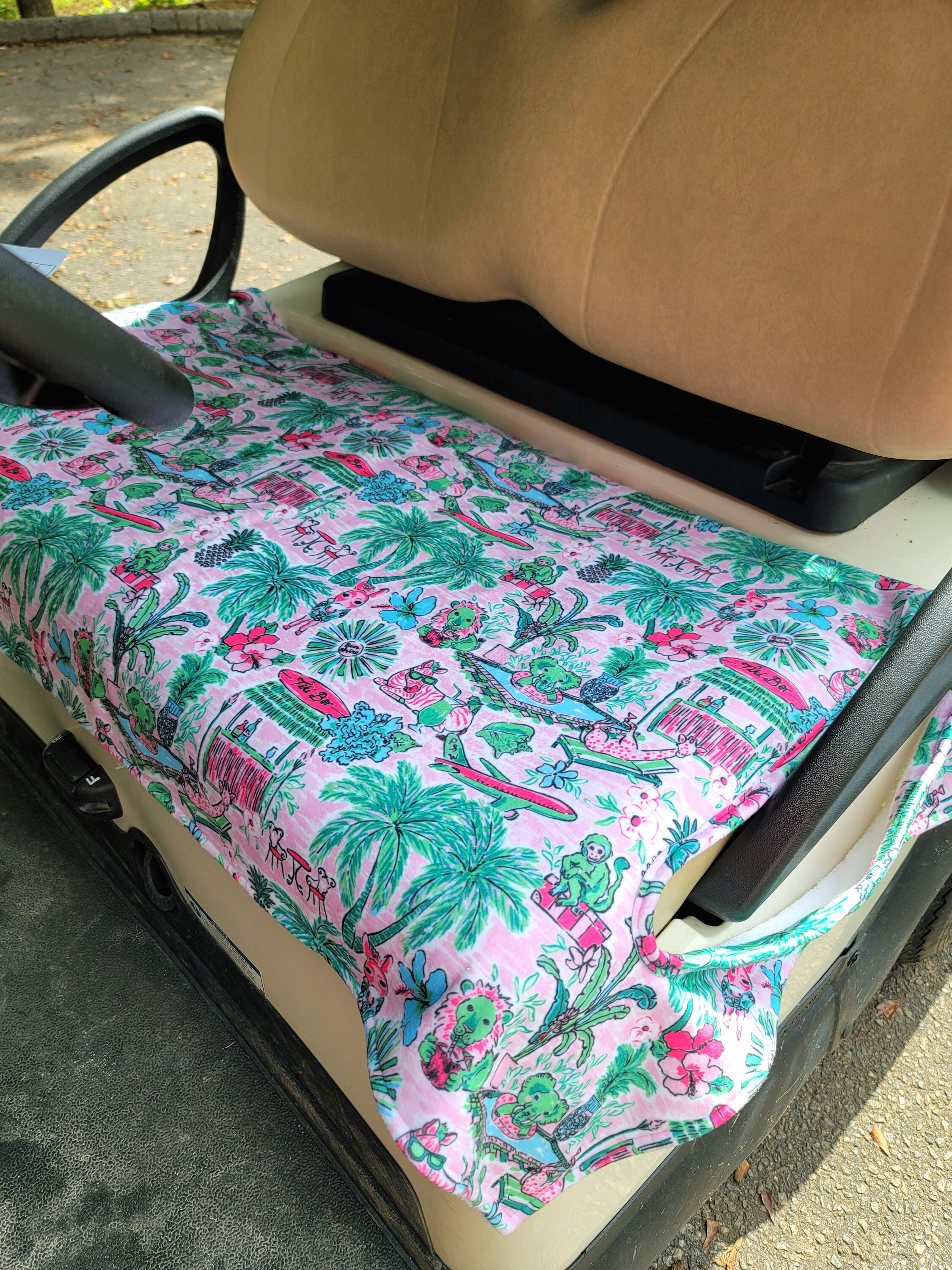 Golf Cart Seat Cover in Resort Living Golf Cart Seat Blanket With or