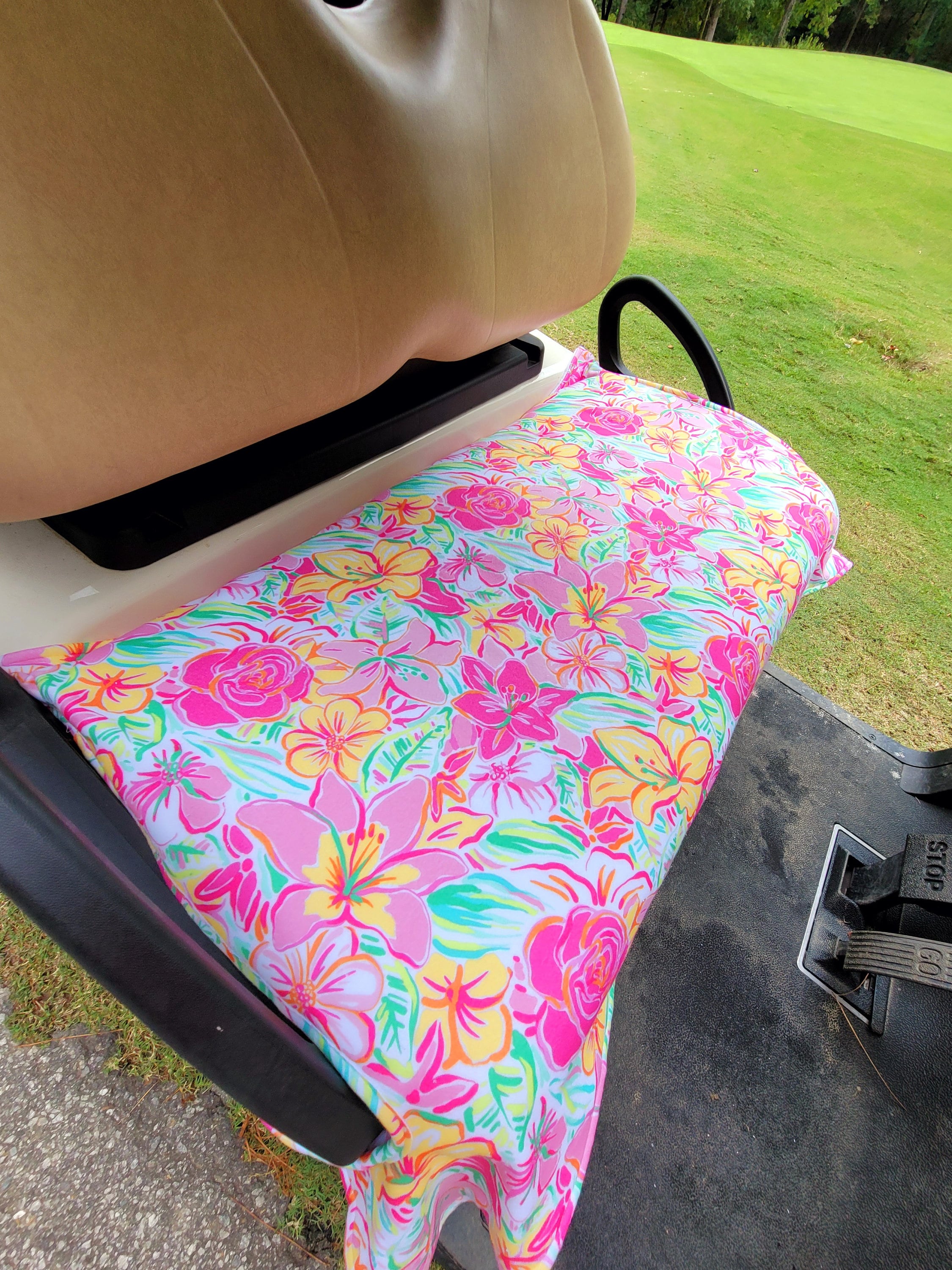 Golf Cart Seat Cover in Lillie's in the Lie Golf Cart Seat Blanket With
