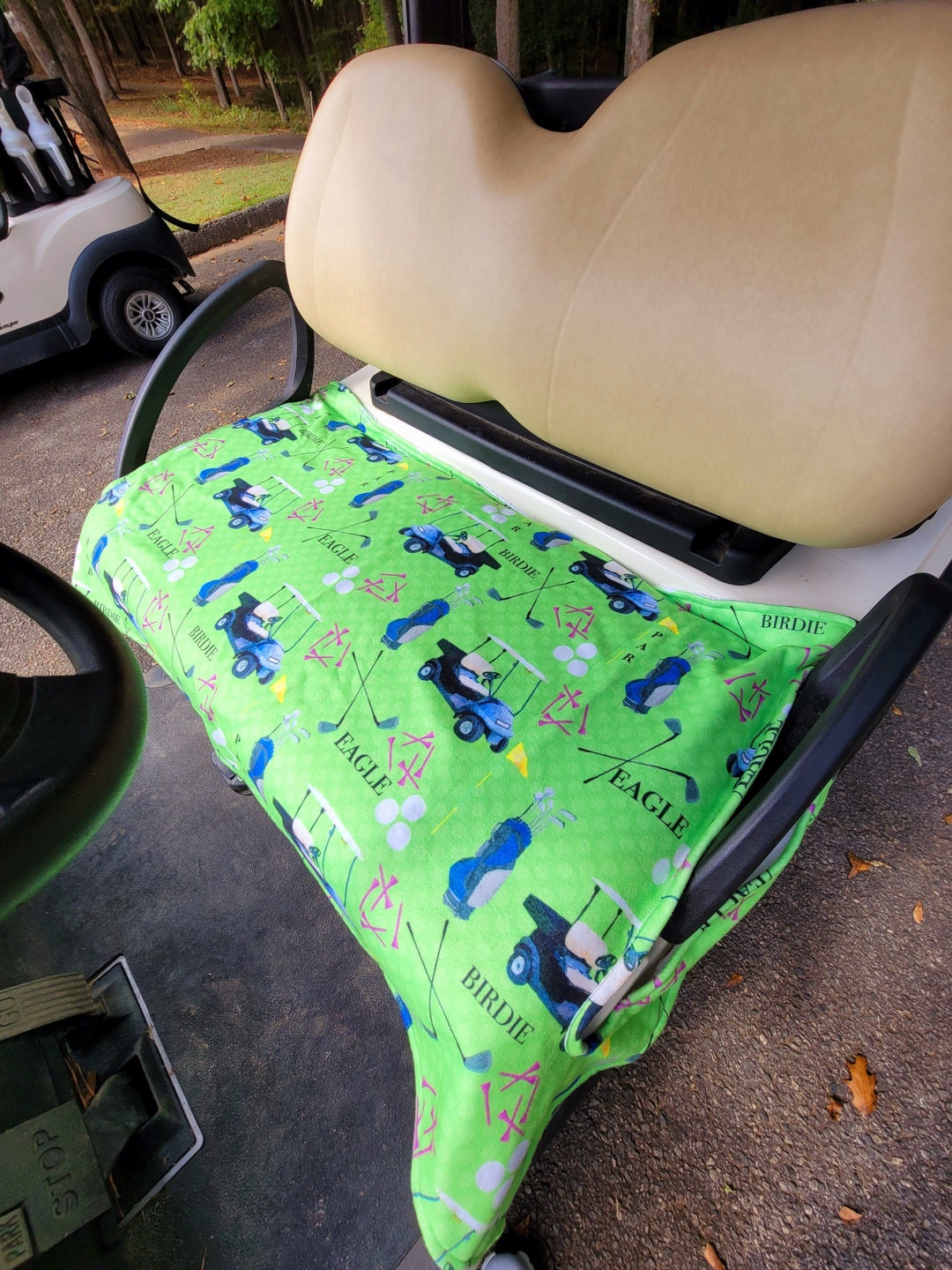 Golf Cart Seat Cover 18th Hole Birdie Eagle Putt Golf Cart Seat Blanket