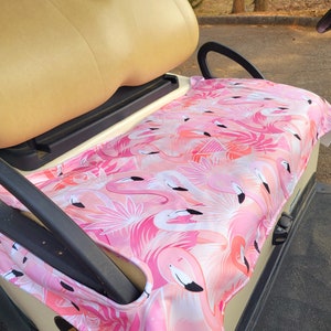 Golf cart seat cover in flocka-tini fleece golf cart seat blanket with or without terry cloth back reversible seat cover golf gifts