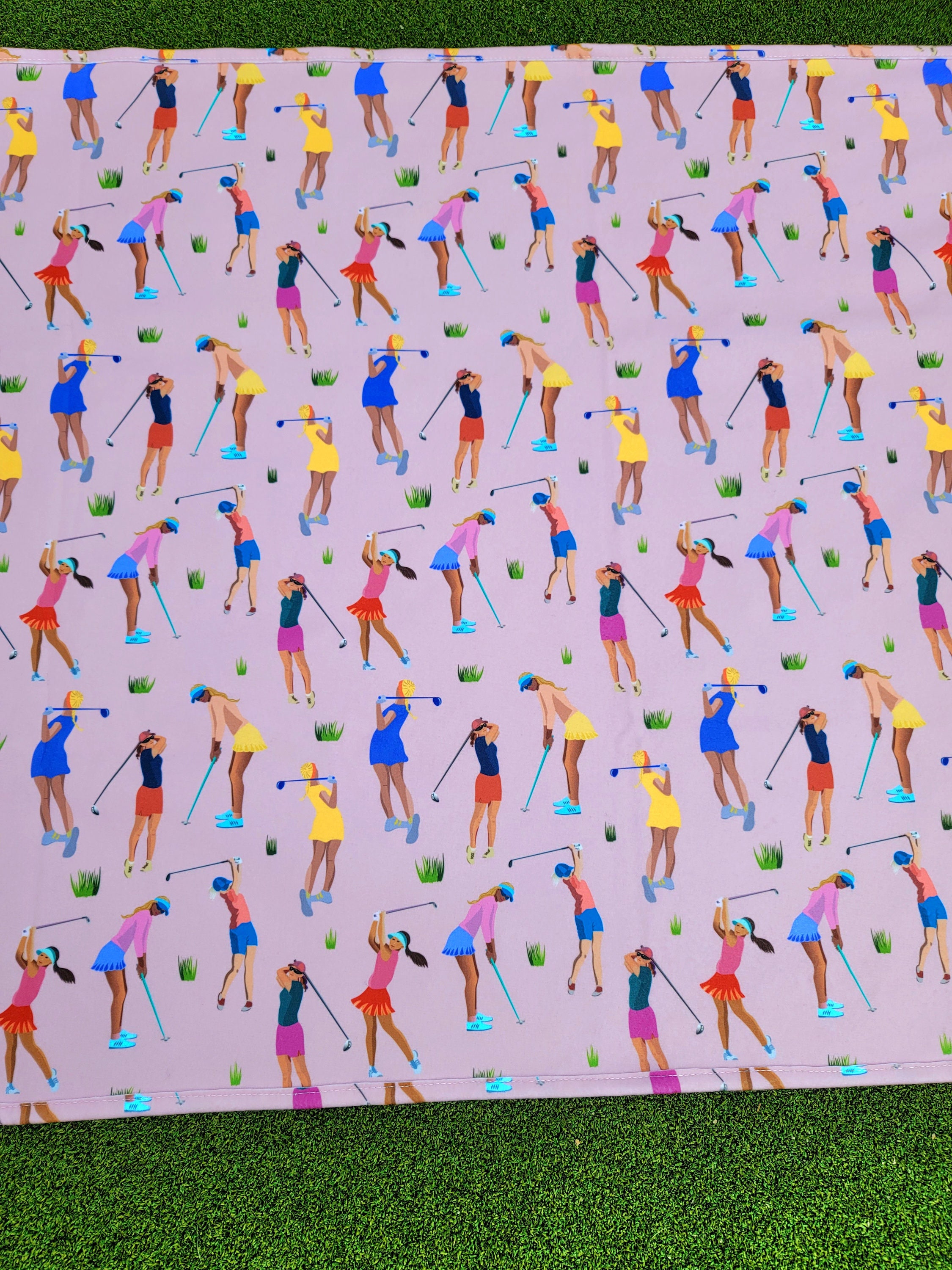 Golf Cart Seat Cover in the Boujee Birdie Ladies in Pink Golf Cart Seat