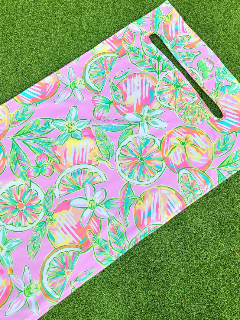 Golf Cart Seat Cover in Pink Lemonade Golf Cart Seat Blanket With or