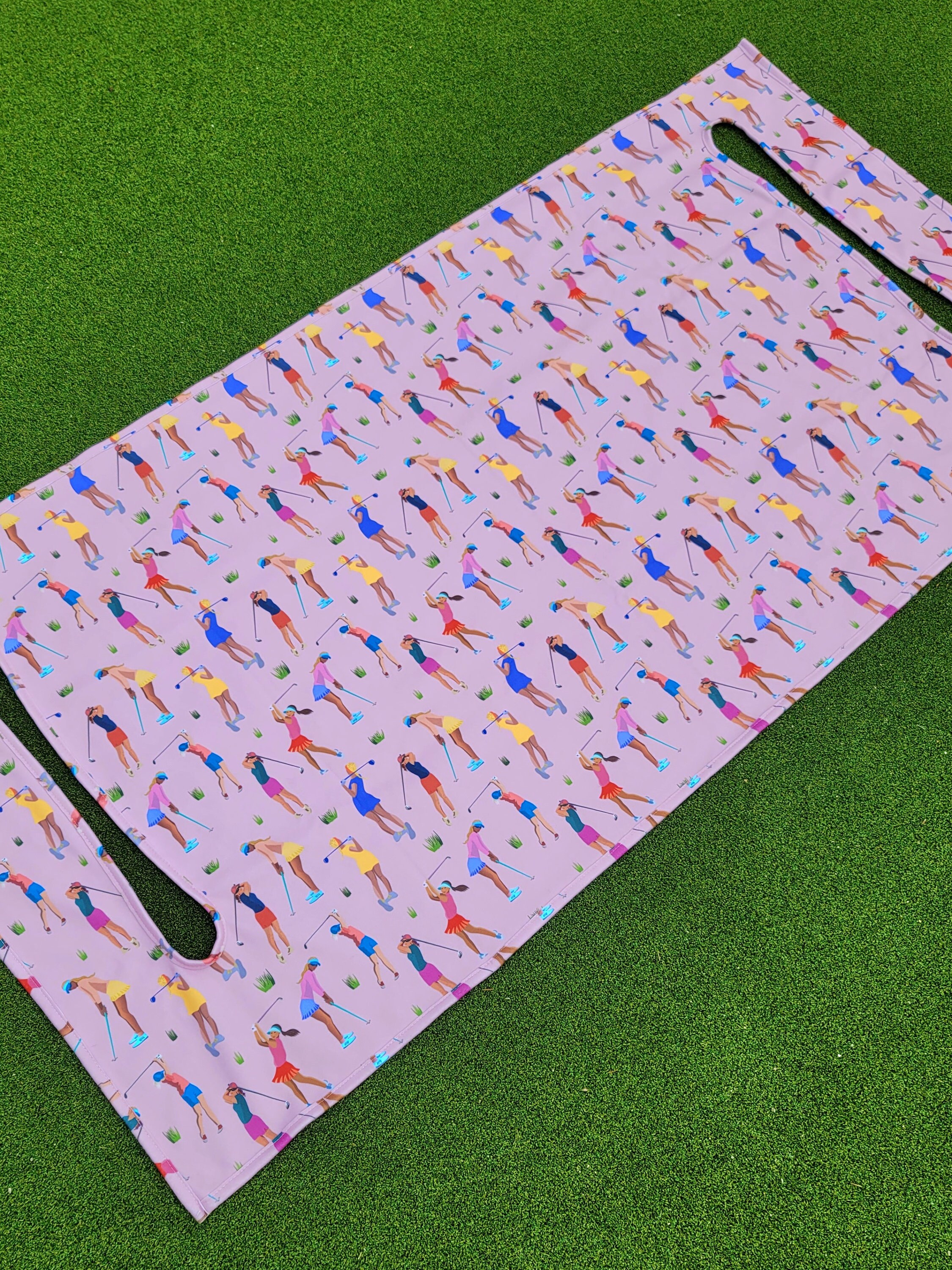 Golf Cart Seat Cover in the Boujee Birdie Ladies in Pink Golf Cart Seat