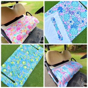 Golf Cart Seat Cover in Spotted on the Green Golf Cart Seat Blanket