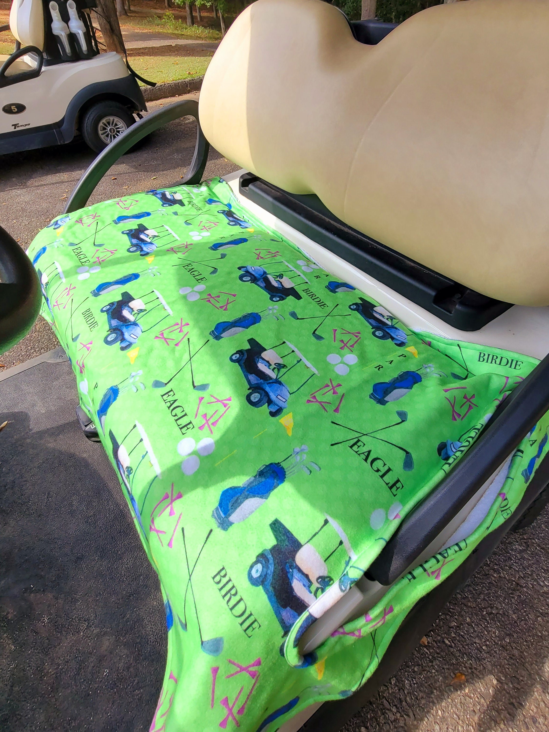 Golf Cart Seat Cover in Dibs on the Golfer Golf Cart Seat Blanket With