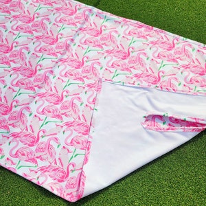 Golf cart seat cover Palm Beach Colony fleece golf cart seat blanket with or without terry cloth back reversible seat cover golf gifts