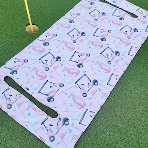 Golfcart seat cover in Pink Caddy Shack golf cart seat blanket with or without terry cloth back reversible seat cover golf accessories