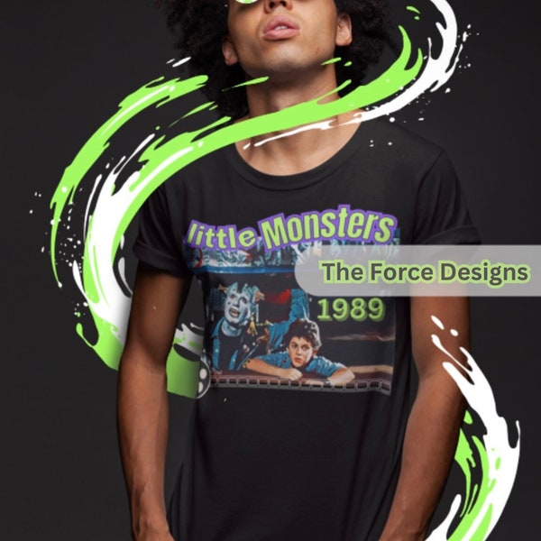 Little Monsters, The Force Designs, retro, classic movie, 1980s, vintage, movie shirt, Unisex Jersey Short Sleeve Tee