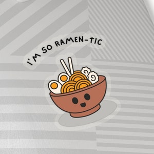 Romantic Noodles Romantic Soup Bowl Sticker