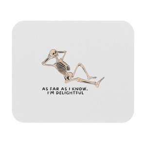 Skeleton Funny White Mouse Pad