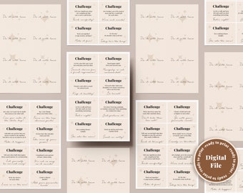 Paaruitdagingsspel | Uitdagingskaarten voor koppels | Vraag voor koppels | Relatievragen | Relatie-uitdaging | 30 dagen koppeluitdaging