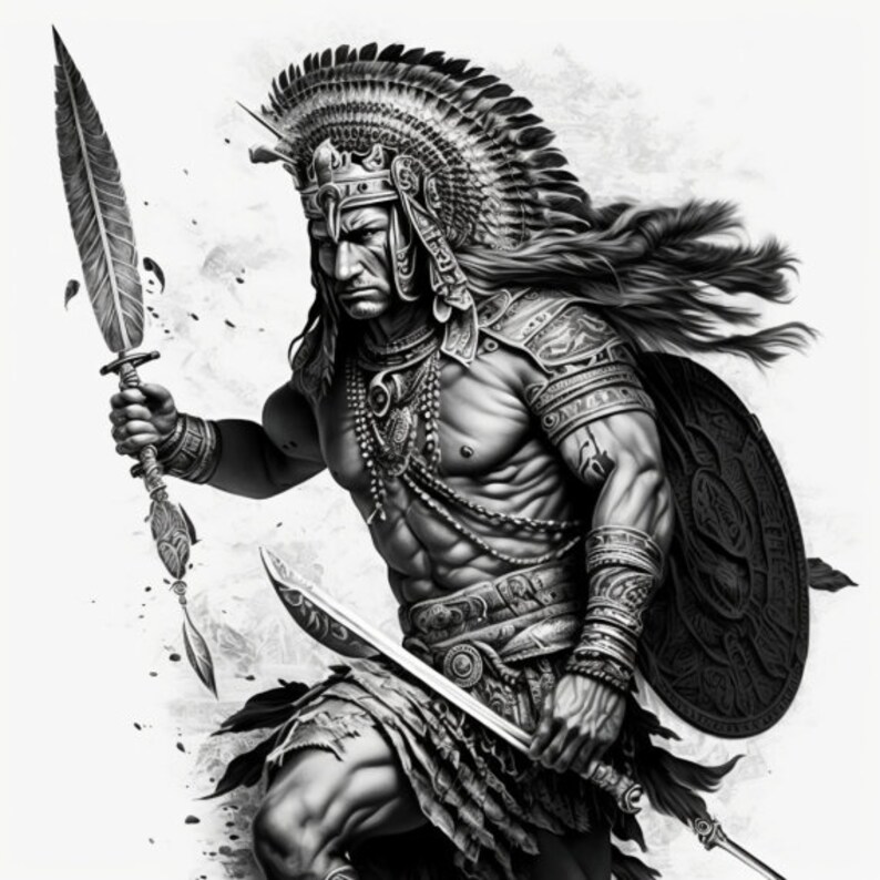 Aztec Warrior Detailed Images, Aztec Leopard Fighter Warrior, Woman and ...
