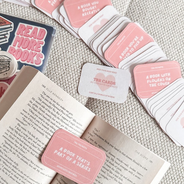 Printable TBR cards with 70+ prompts to pick your next book