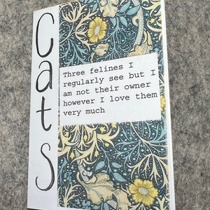 Cats Mini Zine | Zines | Cat Zine | Art Zine