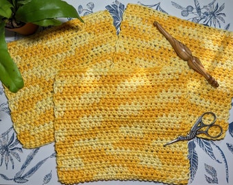 Hand Crocheted Dish Cloths (3)
