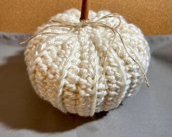 Large Decorative Crochet Pumpkin