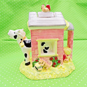 Tea For One Cow Teapot |  Farmhouse Kitchen Cow Teapot Decor | Cute Gift for Cow Lovers | Collectible Country Kitchen Cow Teapot |